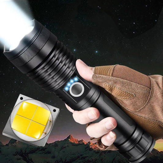 🔥You can get a flashlight for just £19.99 LED Rechargeable Tactical Laser Flashlight 90000 High Lumens