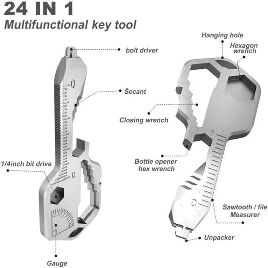 🔥Hot sale Limited time offer, only £7.99🔥24 in 1 Key Shaped Pocket Tool