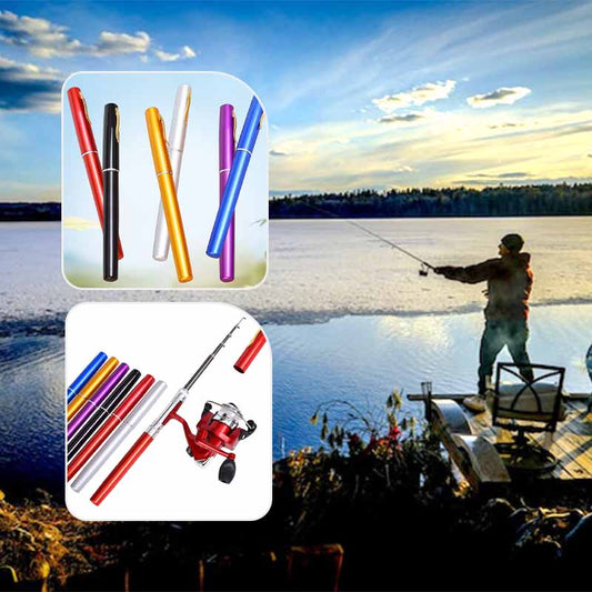 🔥Limited time low price🔥Portable pen style ice fishing rod set