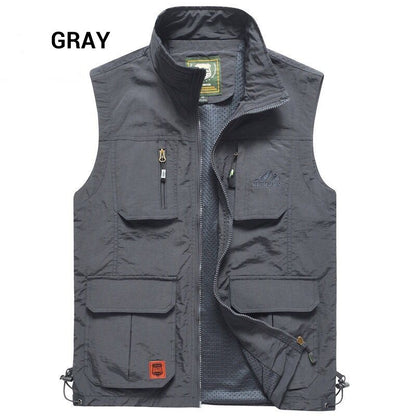 🔥Just double figures, All styles and colours £26.99🔥Men’s Outdoor Fishing Quick-dry Zipper Vest with Multi-pockets