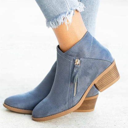 ✨ 50% off for a limited time| Chunky Heel Side Zipper | plus-size Women's Boots 👢❄️